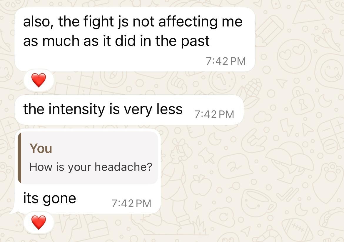 Message from a client, shared with consent