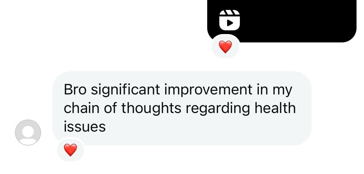 Message from a client, shared with consent