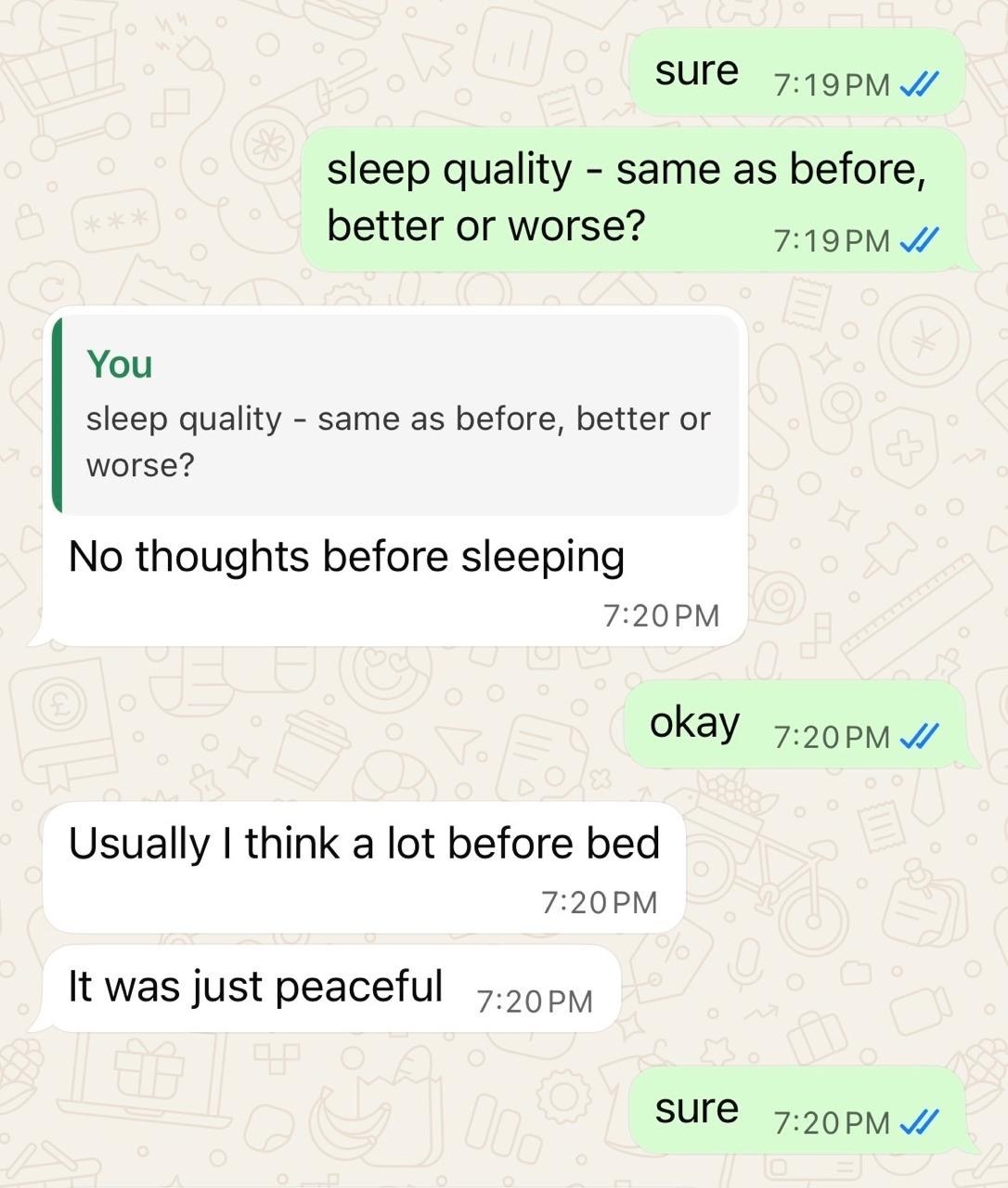 Message from a client, shared with consent