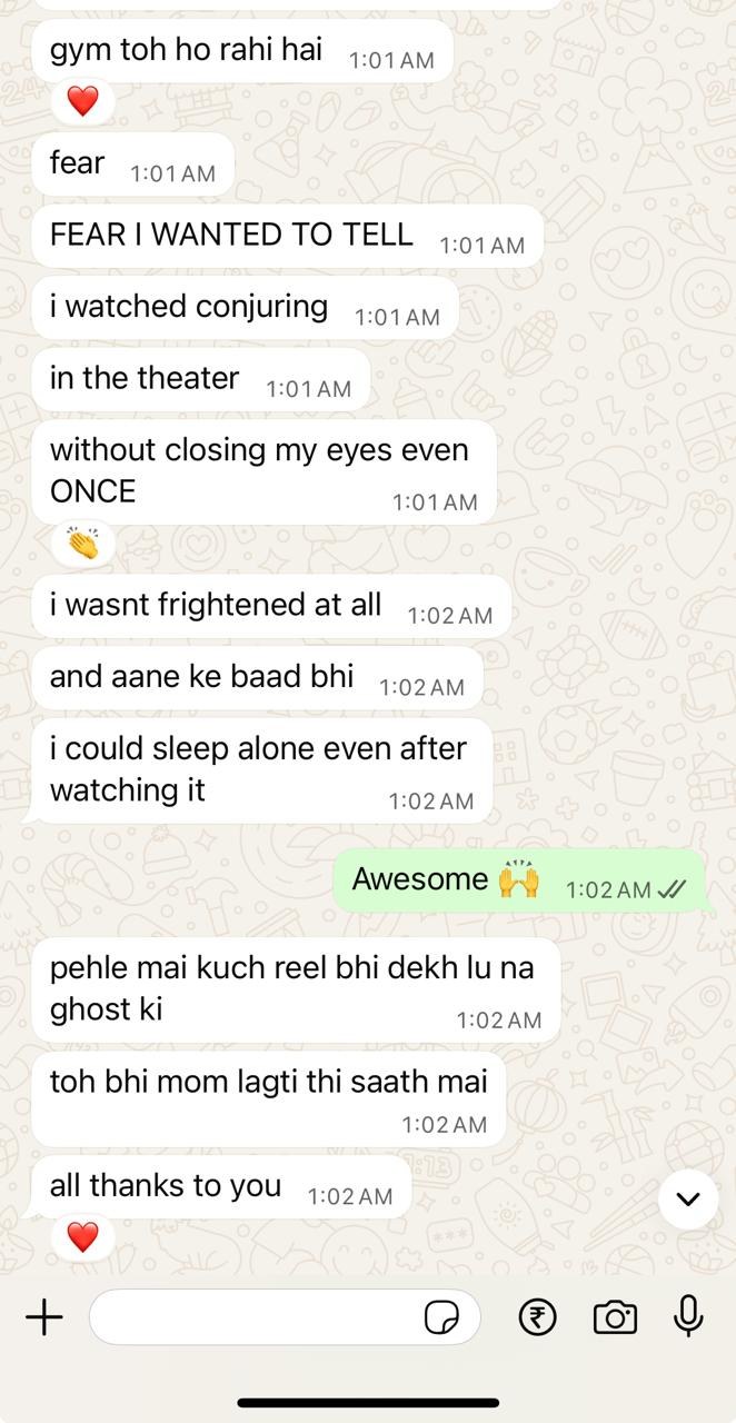 Message from a client, shared with consent